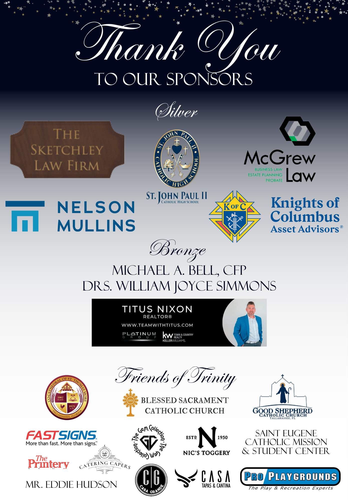 Thank You to Our Sponsors